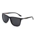Herren polarisierte Sonnenbrille Outdoor Sport Radfahren UV-Schutz stilvolle schwarze Brille - Mattes Schwarz Orange/Grau