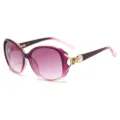 Damen Mode Farbverlauf Sonnenbrille Großer Rahmen Rosa Lila UV Schutz Stilvolle Sonnenbrille - Lila Rahmen Lila Verlaufsgläser