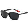 Herren Sport Sonnenbrille schwarzer Rahmen UV400 Outdoor Fahren Radfahren Brille Hauptansicht. - Glänzend Schwarz Graue Linse