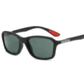 Herren Sport Sonnenbrille UV400 Schutz leicht Radfahren Autofahren schwarzer Rahmen neu - Mattes Schwarz Grüne Linse