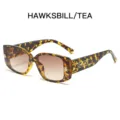 Chic square sunglasses with thick tortoiseshell frames and gradient lenses for stylish streetwear. - Tortoiseshell Frame
