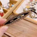 Κορεάτικο τσιμπιδάκι μαλλιών BB με στρασάκια γυαλιστερό κρύσταλλο όμορφο αξεσουάρ μαλλιών - Σαμπανί