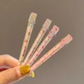 Χαριτωμένο ροζ σετ κλιπ μαλλιών με σχέδια κινουμένων σχεδίων για καθημερινό styling. - Ροζ Καρέ Κουνέλι / Συσκευασία 4 Τεμαχίων / Ροζ