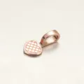 Roségold Herz Anhänger Öse, Gitter Textur Detailaufnahme, DIY Schmuck Zubehör. - Roségold