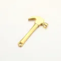 Goldener Hammer Anhänger Charm für DIY Schmuck Accessoires Handarbeit, Detailaufnahme Ansicht. - 3*1.55cm / Gold