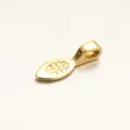 Goldfarbener olivenfoermiger Netzlegierungs Anhaenger Schmuckherstellung DIY Zubehoer Detail - 2.1*0.7cm / Gold
