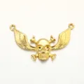 Goldener Punk Totenkopf Flügel Anhänger Legierung Vintage DIY Handgemachte Schmuck - Gold