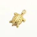 Vintage Legierung Schildkröte Anhänger Ozean Serie 3D Charme für DIY Halskette Armband - 2.2x1.7cm / Gold