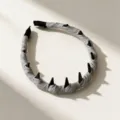 Diadema de tela vaquera gris estilo coreano con dientes antideslizantes para diario - #5 Diadema Nudosa de Denim