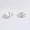 Silver alloy flower bead caps, hollow straight hole spacer beads for handmade DIY jewelry making. - 6mm / Silver 3