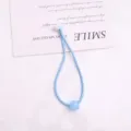 Corda per capelli elastica blu con perle, perfetto accessorio per capelli DIY per bambini. - 1 Pezzo / Blu