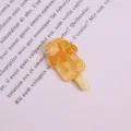 Harz Eiscreme Stieleis Cabochon DIY Anhänger orange Frucht Flicken für Schuhdekoration. - Orange