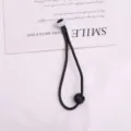 Elastico per capelli nero con perline bianche e nere accessori fai da te per coda di cavallo - 1 Pezzo/Confezione / Nero