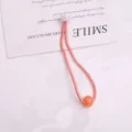 Elastico per capelli rosa per bambini simpatica corda per coda di cavallo fai da te accessori - 1 Pezzo/Confezione / Arancione