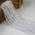 Perles de cristal blanches facettées fabrication de bijoux DIY bracelet collier - 3mm (Environ 118 Pcs / 9g) / Blanc
