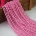 Perles en vrac facettées roses brins de pierres précieuses pour bijoux DIY bracelets - 2mm (Environ 180 Pcs / 5g) / Rose
