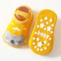 Schattige gele babyvloersokken met koalapatroon en antislip sterrensiliconenzooltjes voor peuters. - Gember Koala / Maat S (0-1 Jaar)
