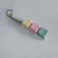 Porte-clés jouet anti-stress avec interrupteur mécanique pastel à 3 touches pratique. - Macaron 3 touches (Jaune Rose Vert)