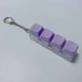Macaron 4 touches clavier mécanique interrupteur fidget jouet porte-clés de décompression - Macaron 4 touches (Violet Taro)