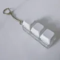 Porte-clés interrupteur de clavier mécanique portable avec capuchons blancs pour la détente. - Macaron 3 touches (Blanc Lait)