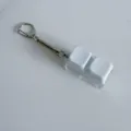 Porte-clés interrupteur clavier mécanique, jouet anti-stress blanc à 2 touches pour se détendre. - Macaron 2 touches (Blanc Lait)