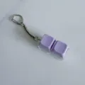 Porte-clés fidget jouet de décompression interrupteur clavier mécanique violet portable - Macaron 2 touches (Violet Taro)