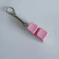 Porte-clés fidget toy touche de clavier mécanique rose pour anti-stress portable. - Macaron 2 touches (Rose Pêche)