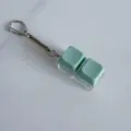 Porte-clés fidget jouet interrupteur mécanique macaron, anti-stress clavier portable. - Macaron 2 touches (Vert Matcha)