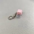 Porte-clés jouet anti-stress interrupteur mécanique macaron portable clavier tactile - Macaron 1 touche (Rose)