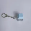 Porte-clés fidget clicker avec interrupteur clavier mécanique portable anti-stress. - Macaron 1 touche (Bleu)