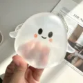 Cute Halloween ghost squishy toy, soft translucent stress relief vent ball for daily fun. - Transparent Vaseline Ghost