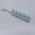 Transparent 5-key mechanical switch tester keychain stress relief decompression toy gadget - Without Light / Clear White