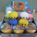Cute squishy bun fidget toy set in colorful display box, slow rebound stress relief toy for kids. - Bubble Spitting Bun / OPP Bag