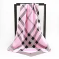 Sciarpa Quadrata (90 Sciarpa Seta) / 1 Pezzo (90*90cm) / Quadretti Rosa