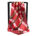 Sciarpa Quadrata (90 Sciarpa Seta) / 1 Pezzo (90*90cm) / Catena Rossa