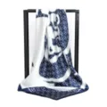 Sciarpa Quadrata (90 Sciarpa Seta) / 1 Pezzo (90*90cm) / Floreale Grande Blu Notte Bianco