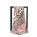 Sciarpa Quadrata (90 Sciarpa Seta) / 1 Pezzo (90*90cm) / Leopardo Rosa Marrone