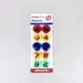 30mm colorful number magnetic pins set, decorative fridge magnets for office and school use. - Number Style / 10 Pieces/Pack (3cm)