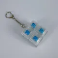 Porte-clés interrupteur clavier mécanique 4 touches PC transparent switch bleu jouet - Blanc Transparent - Grille 4 Touches