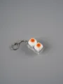 Caramel bread keycap decompression toy cute office stress relief keychain bag pendant decor - 2-Button Bread Style / With Lights