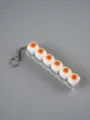 Dekompression Karamell Brot Tastenkette, orange weiße Fidget Spielzeug Anhänger Tasche. - 6-Knopf Brot Stil
