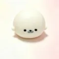 Cute white seal squishy toy, slow rebound PU decompression stress relief gift for kids and adults. - OPP Bag / White