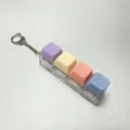 Portachiavi tester per interruttori da tastiera meccanica, giocattolo antistress. - Con luci / 4 Tasti Viola Giallo Rosa Blu Macaron Pulsante Antistress