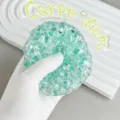 Clear Green Bubble Stress Relief Ball Squeeze Sensory Fidget Toy Hand Relaxing Item - Noisy Squeeze Ball [Green] 1pc