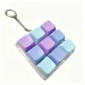 9-Key Mechanical Keyboard Switch Fidget Toy Keychain Pastel Color Stress Relief Pendant - Model 00920 / With LED Lights