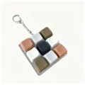 Mechanical 9-key keyboard keychain decompression toy variant in mixed colors for stress relief. - Model 00901 / With LED Lights