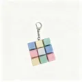 9-Key Mechanical Keyboard Switch Keychain Pastel Mixed Colors Stress Relief Toy Pendant - Model 00913 / With LED Lights