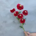 Künstliche rote Pfingstrosen Blumenstrauß Hochzeit Heimdekoration künstliche Pflanzen - Bündelblume
