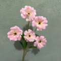 Vista dettagliata del ranuncolo rosa artificiale a 5 teste, elegante supporto decorativo. - Rosa