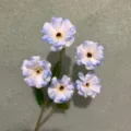 Close-up details of the 5-head artificial butterfly ranunculus flower for lovely home decor. - Violet Blue